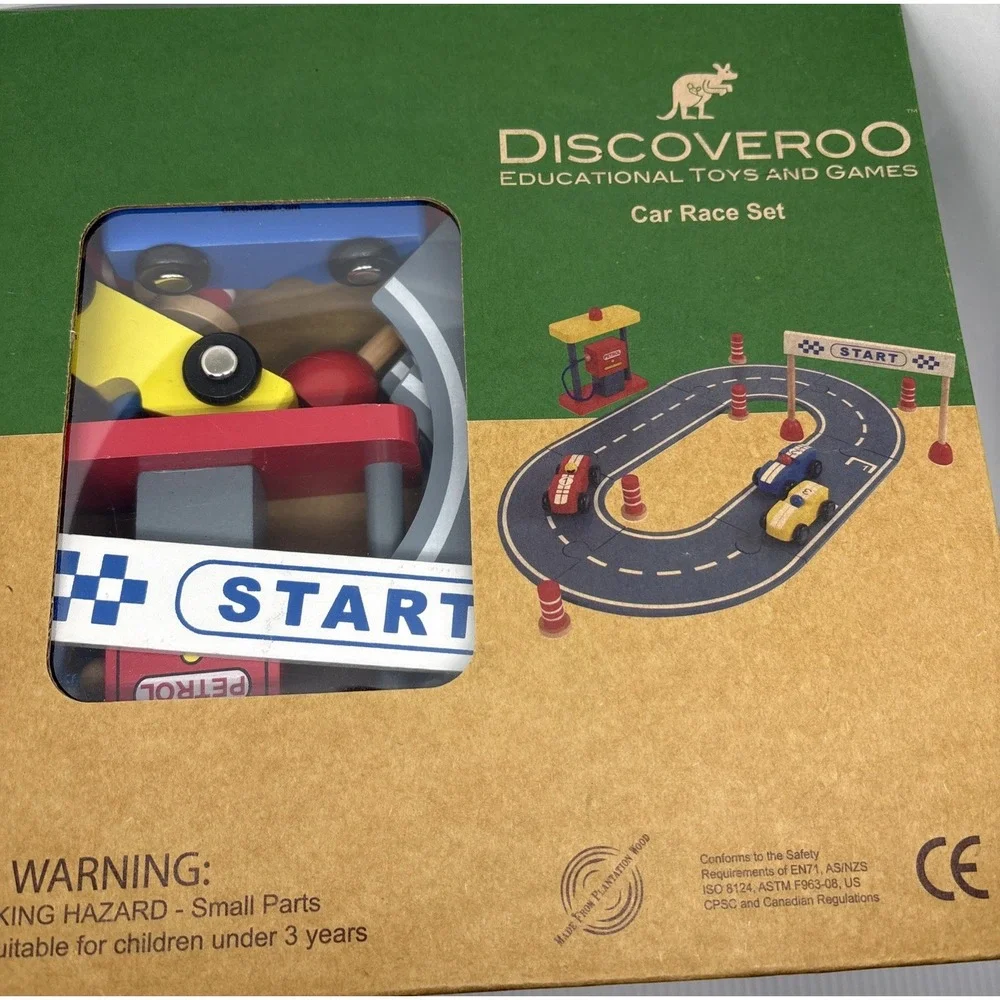 Plantation Wood Car Race Set DISCOVEROO‎ Educational Toys & Games NEW 3+ Years